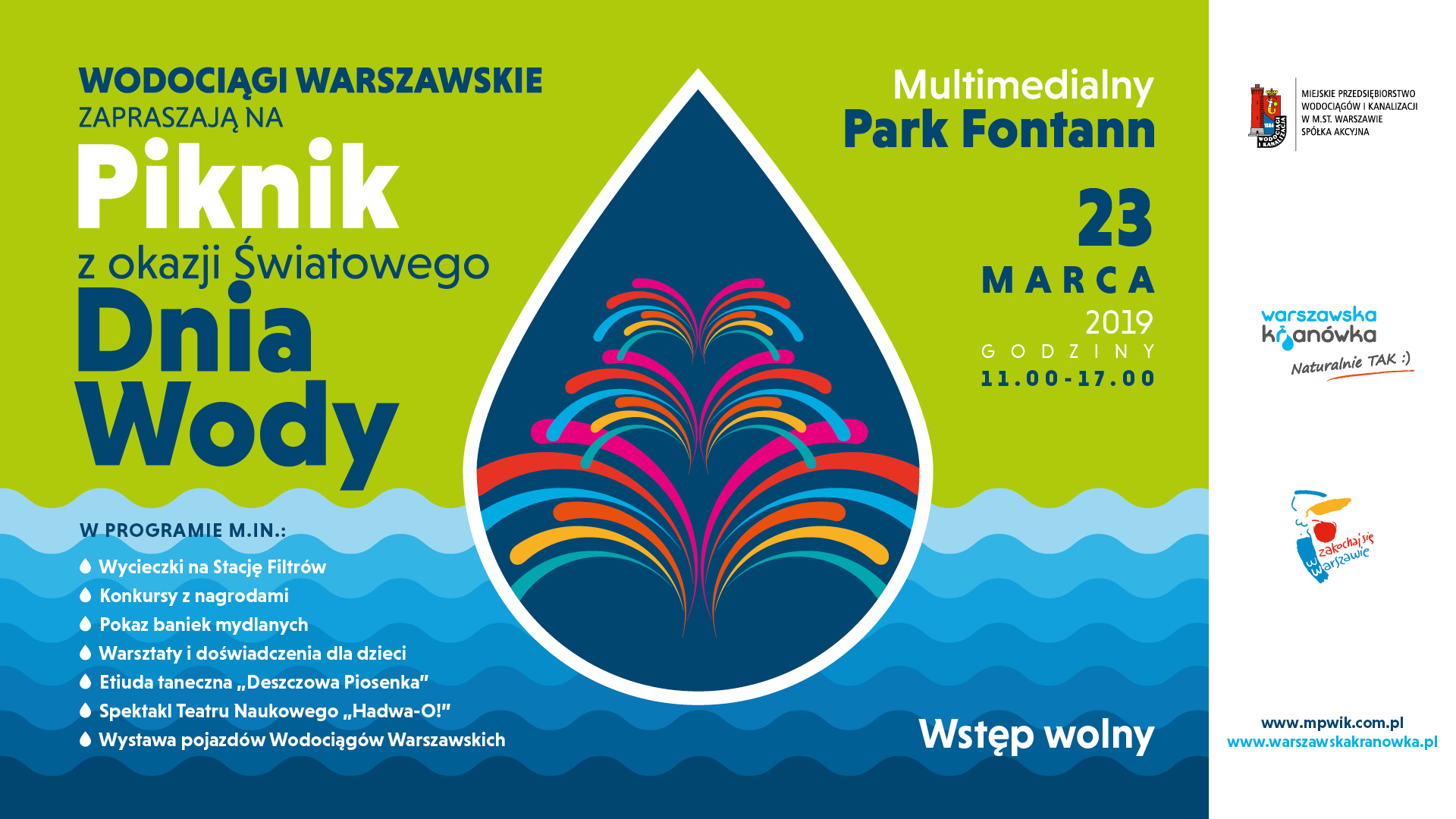 Piknik ekologiczny organizowany przez Wodociągi Warszawskie